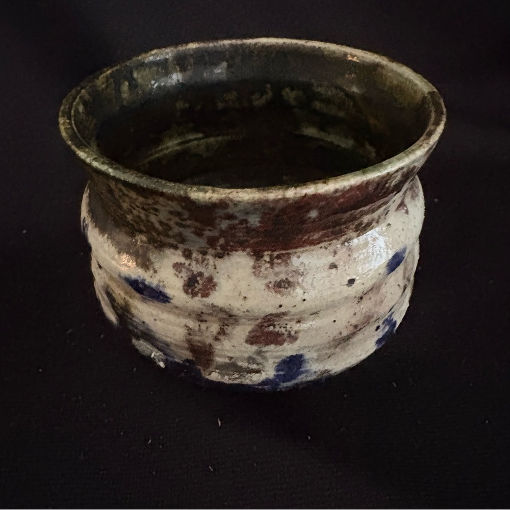 Vintage Decorative Studio Art Pottery - Raku Style Chawan - Tea Bowl - Bud Vase - Picture 9 of 9